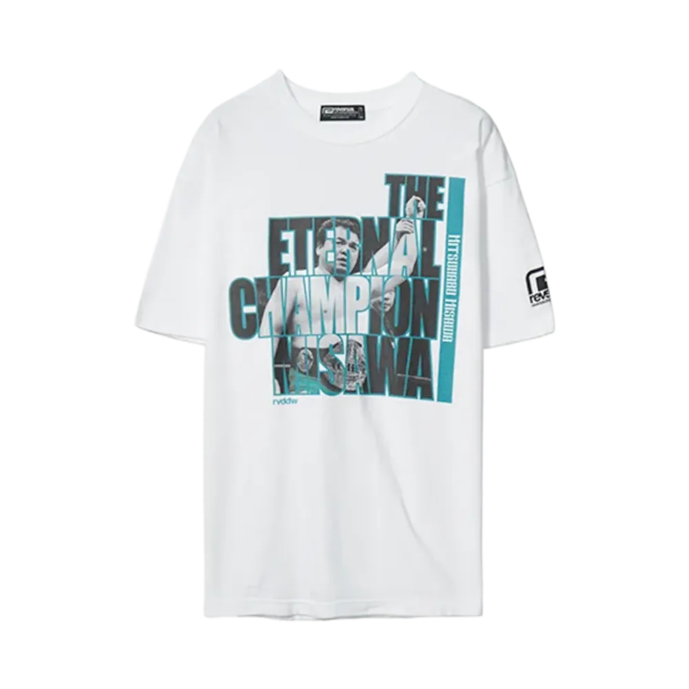 PRO WRESTLING NOAH 25th ANNIV \ reversal THE ETERNAL CHAMPION MISAWA TEE "WHITE"