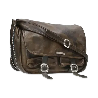 Chrome Hearts Large Gunslinger Strap Camouflage Leather Shoulder Bag "Khaki"