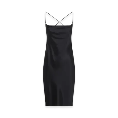Saint Laurent Women's Silk Mini Dress "Black"