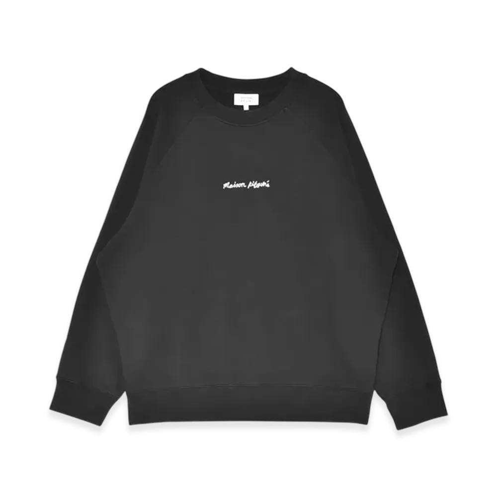 Maison Kitsune Line Handwriting Oversized Sweatshirt "Black"