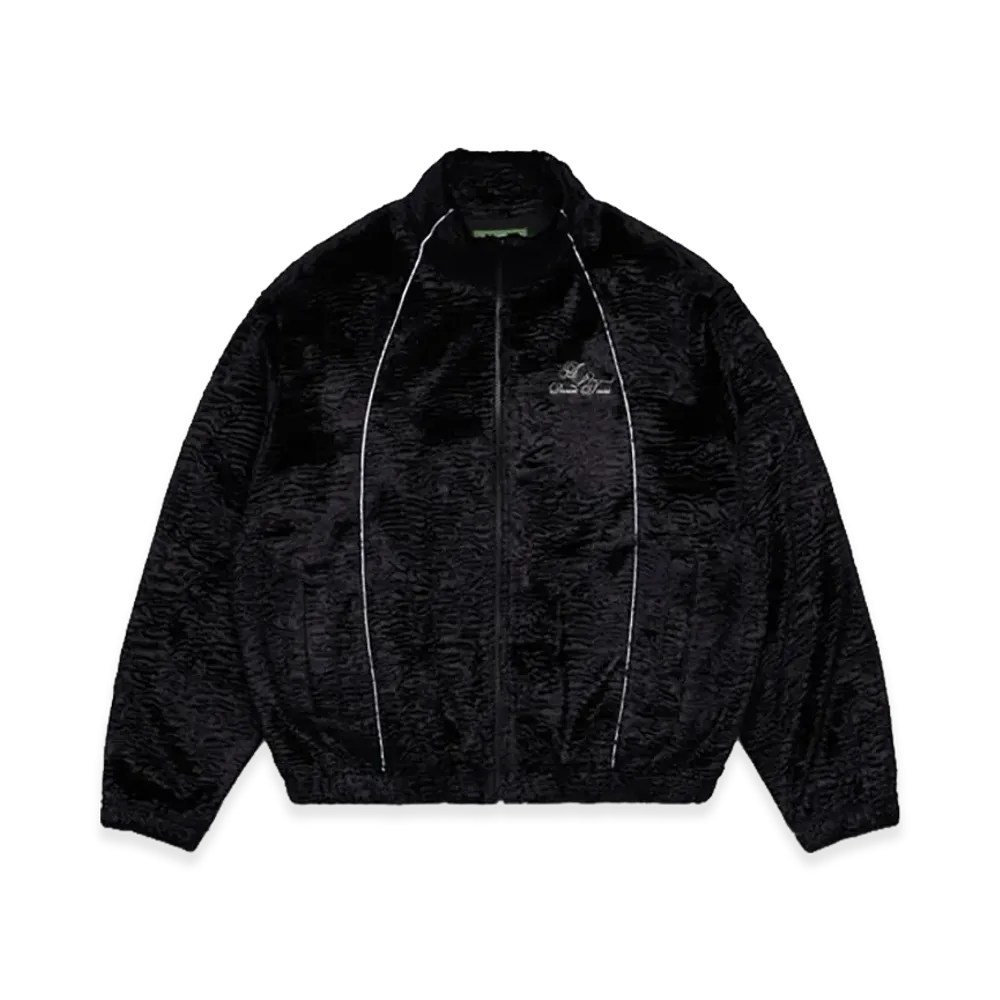 DENIM TEARS Faux Astrakhan Track Jacket "Black"