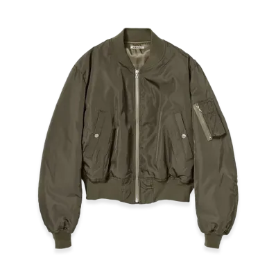 AURALEE High Density Silk Twill Flight Blouson "Dark Olive"