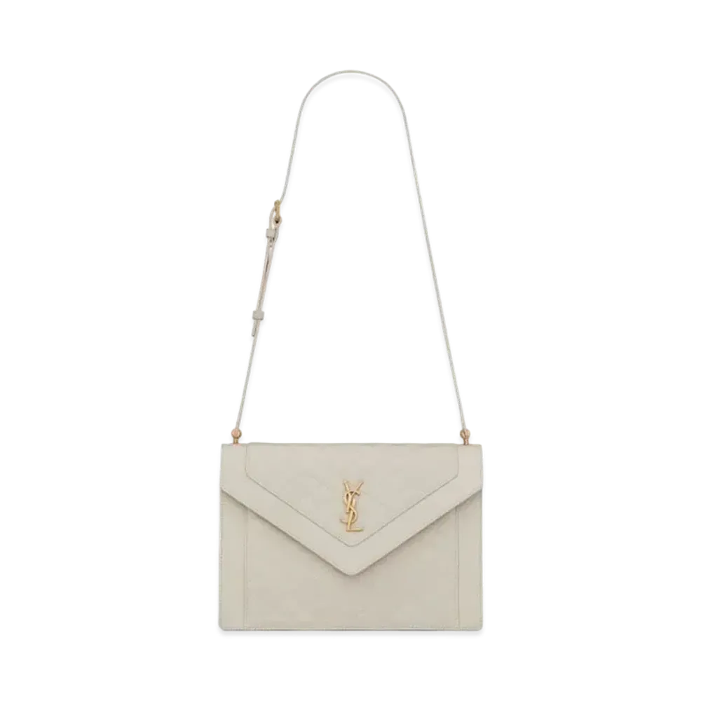 Saint Laurent Gaby Satchel In Quilted Lambskin "Vintage White"