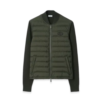 Burberry Quilted Nylon & Wool Jacket "Shale Green"