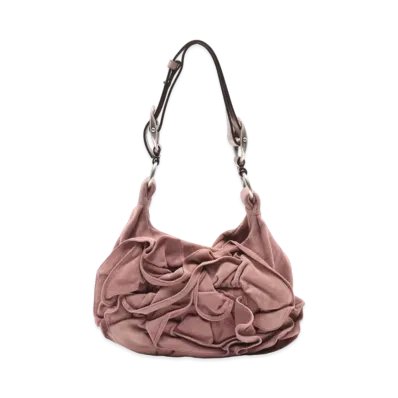 Saint Laurent Nadia Leather Semi Shoulder Bag "Pink"