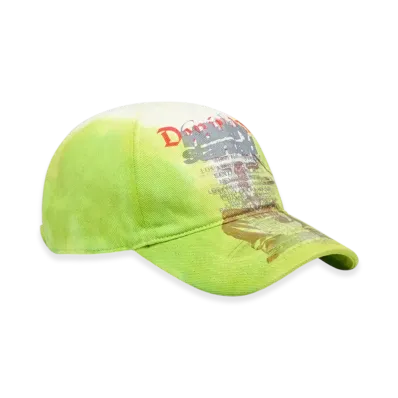 Diesel C-Hris Baseball Cap With Bandana Prints "Neon Green"