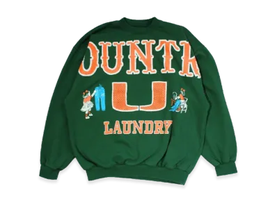 KAPITAL 30/- Fleece Big Sweatshirt (BIG KOUNTRY) "Green"