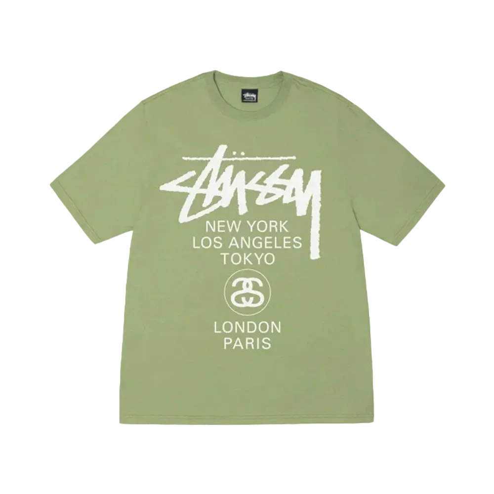 Stussy World Tour Tee "Moss"