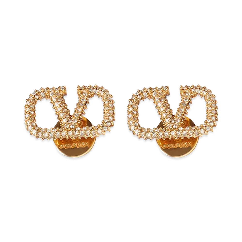 Valentino Women's Earrings With Swarovski Crystals "Gold"