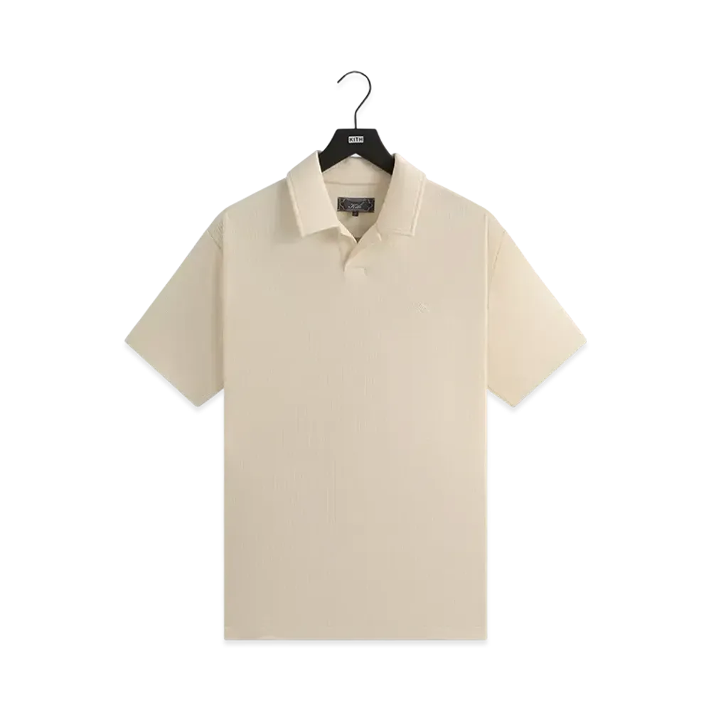 Kith Micro Waffle Drew Polo "Sandrift"