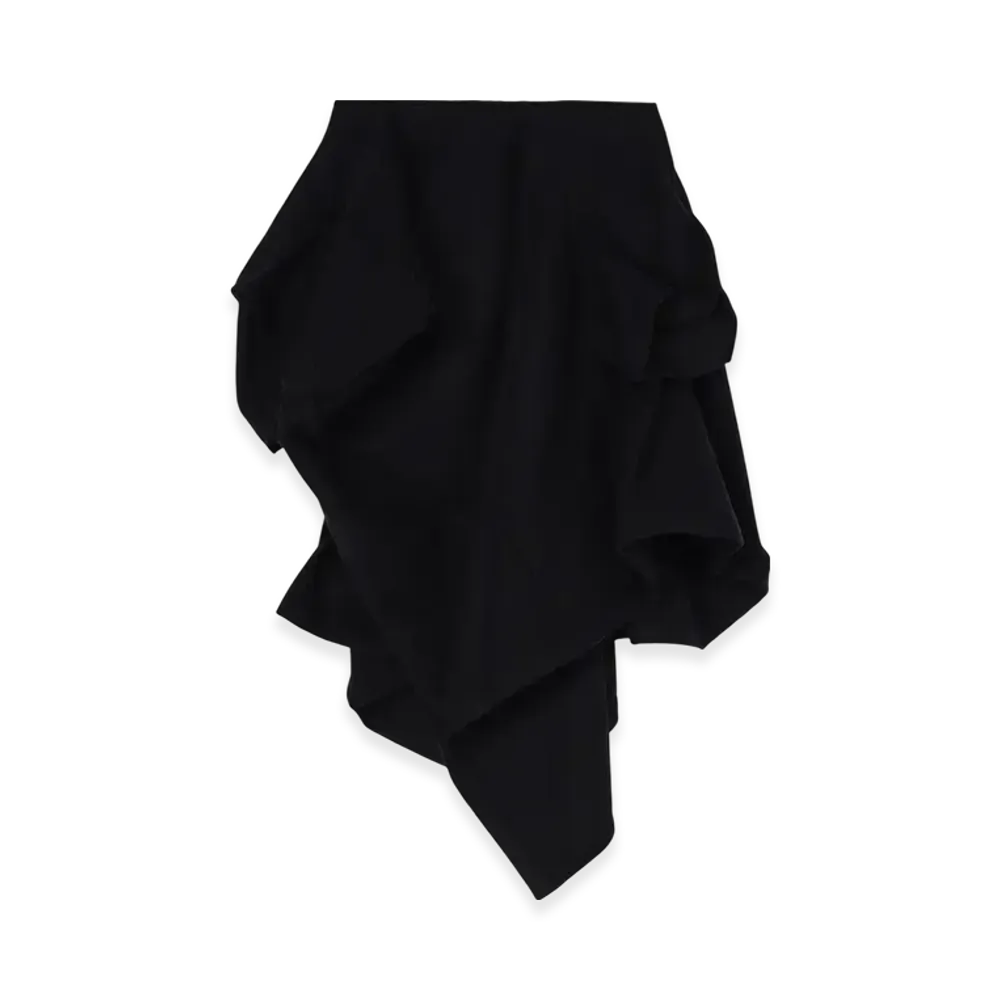 Yohji Yamamoto Sun Drying Super100 Melton Asm Box Detail Skirt "Black"
