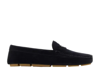PRADA Midnight Suede Loafers "Blue"