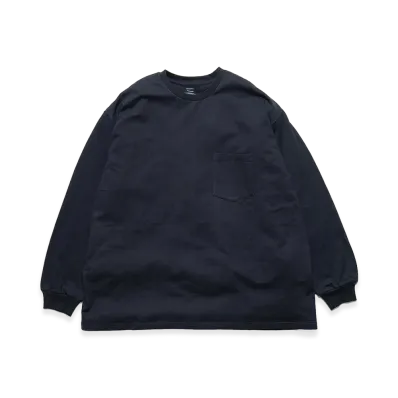 Graphpaper L/S Oversized Pocket Tee "Navy"