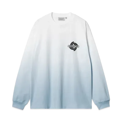 Carhartt WIP L/S Light Work T-Shirt "White/Bluebird(Dip Dye)"