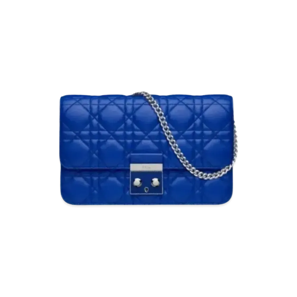Dior Lambskin Promenade Wallet "Blue"