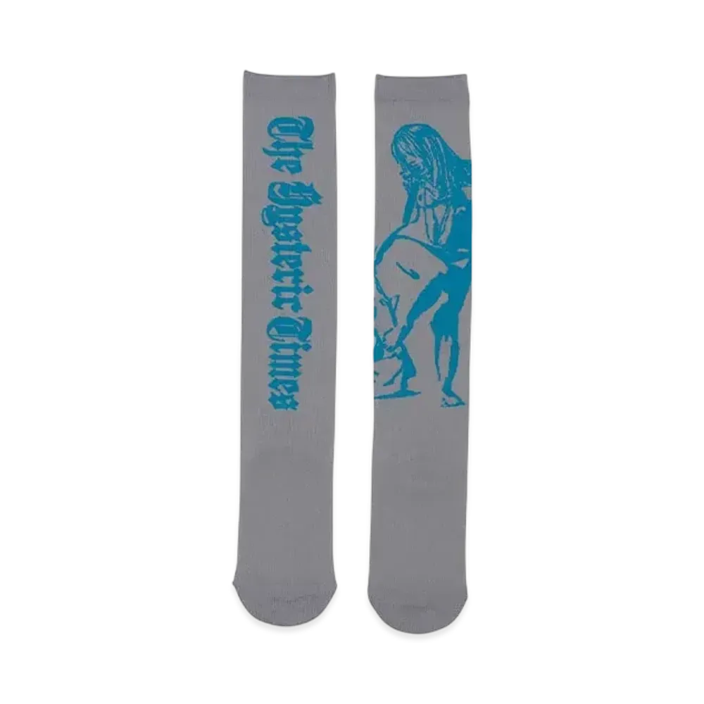 HYSTERIC GLAMOUR Hysteric Times Sheer High Socks "Gray"