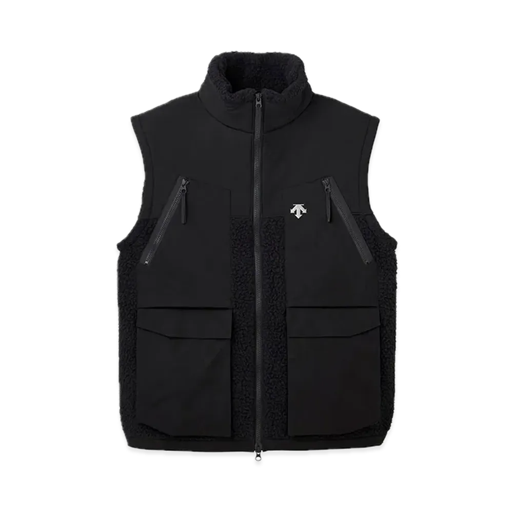 DESCENTE ALLTERRAIN Shaggy Boa Fleece Vest "Black"