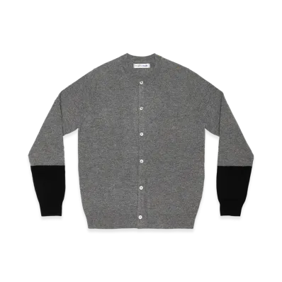 COMME des GARCONS SHIRT Cardigan Round Neck "Top Grey/Black"