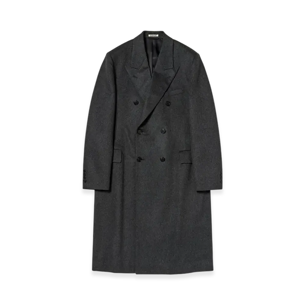 AURALEE Cashmere Moleskin Coat "Top Charcoal"