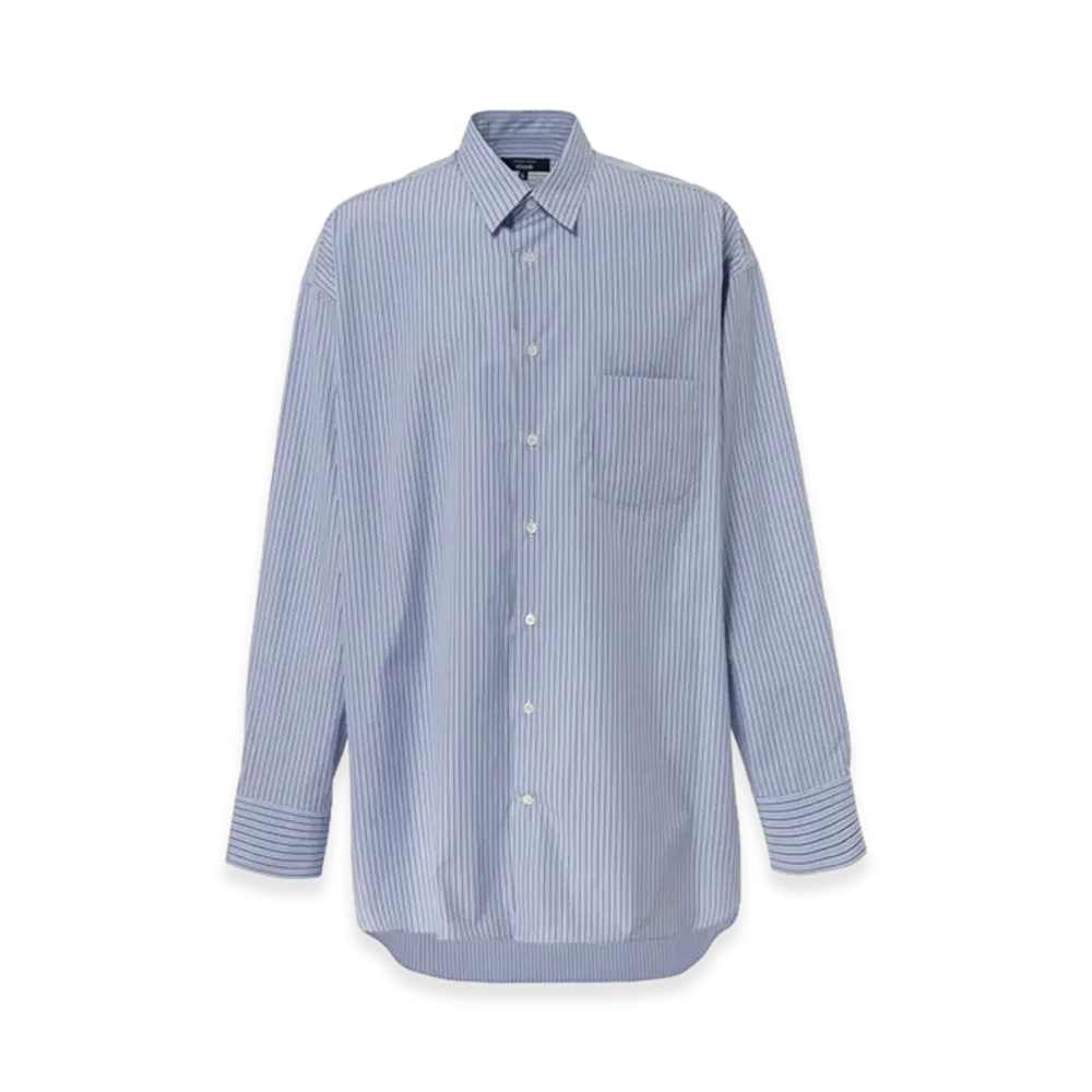 COMME des GARCONS HOMME Cotton Stripe Shirts "Saxe Blue"