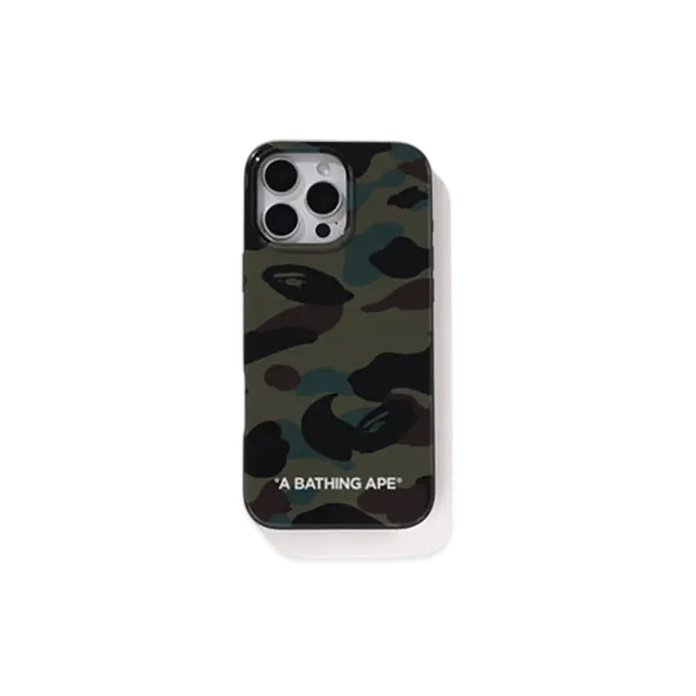 A BATHING APE 1St Camo Iphone 16 Pro Max Case "Green"