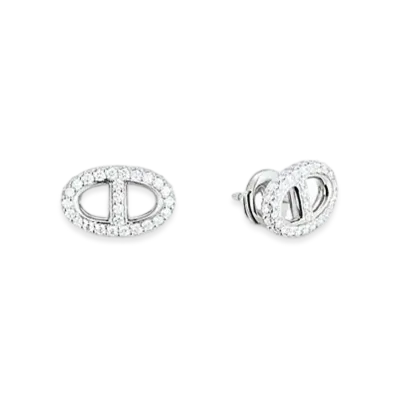 Hermes New Farandole Earrings "White Gold/Diamond"