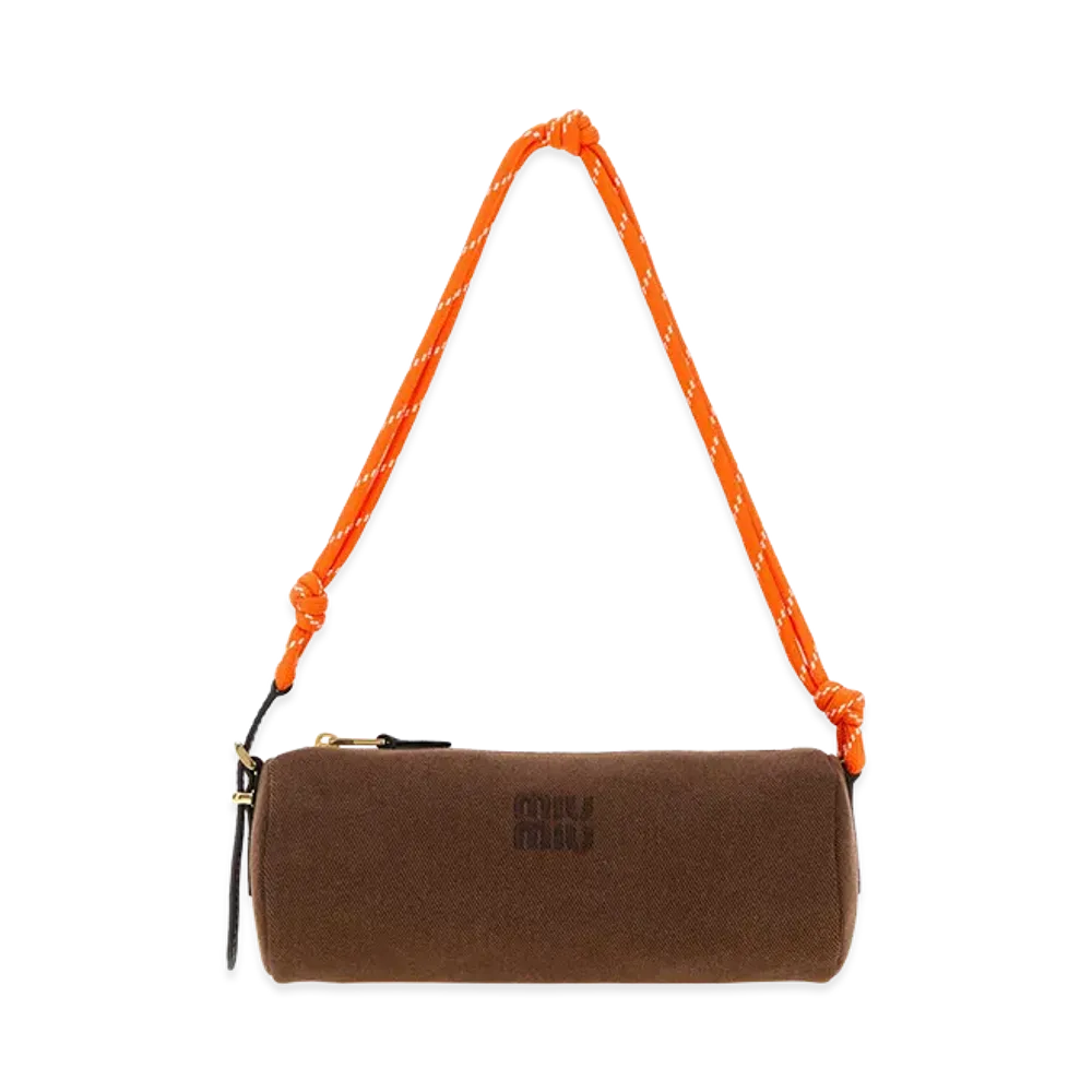 MIU MIU Women's Gabardine Shoulder Bag "Brown"