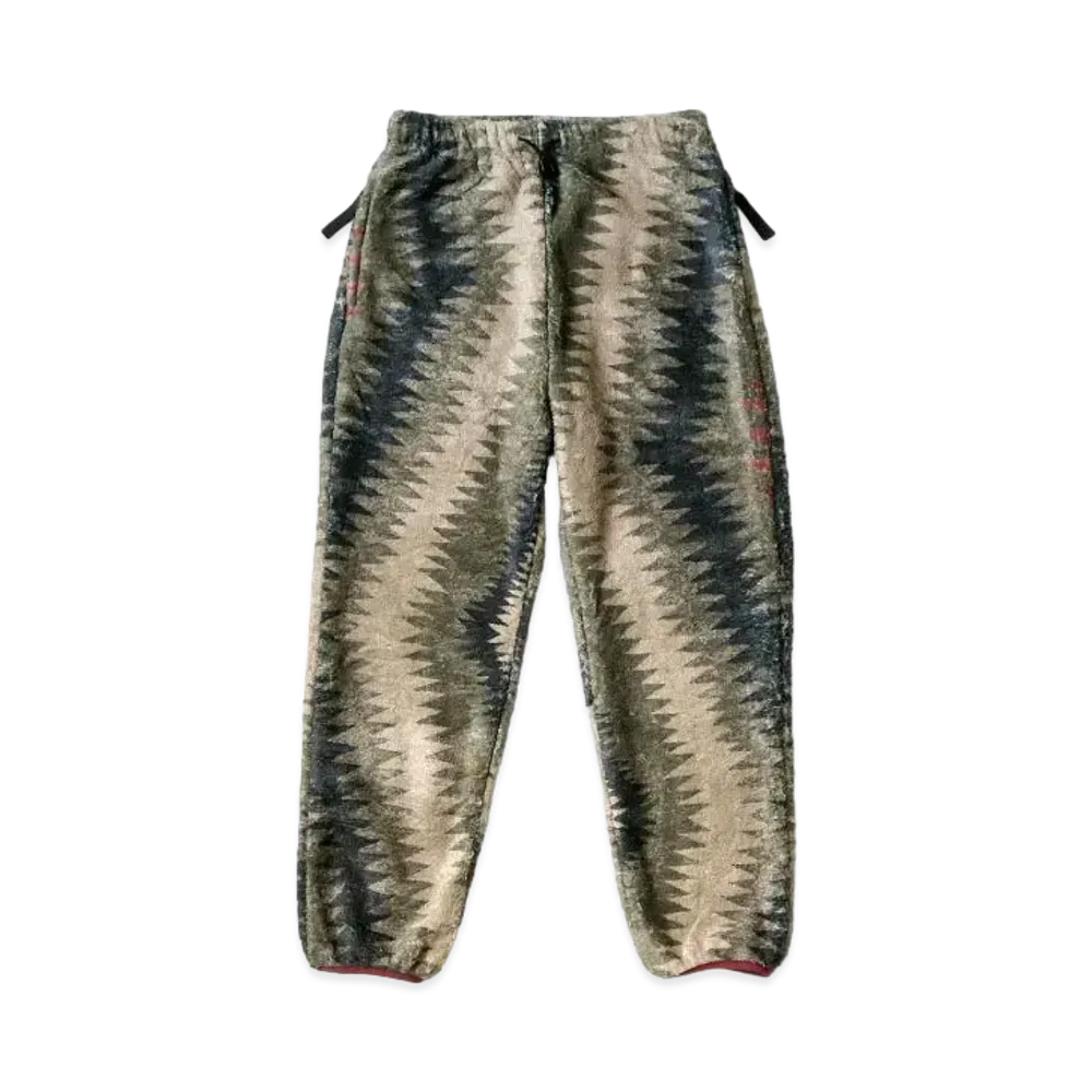 KAPITAL Thunder Mother Fleece Easy Pants "Grey Beige"