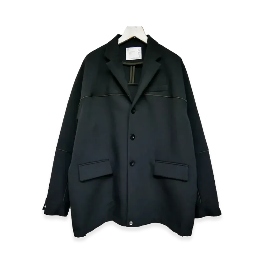 sacai Technical Jersey Jacket "Black"