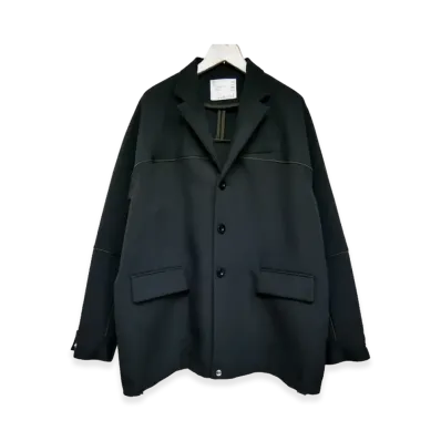 sacai Technical Jersey Jacket "Black"