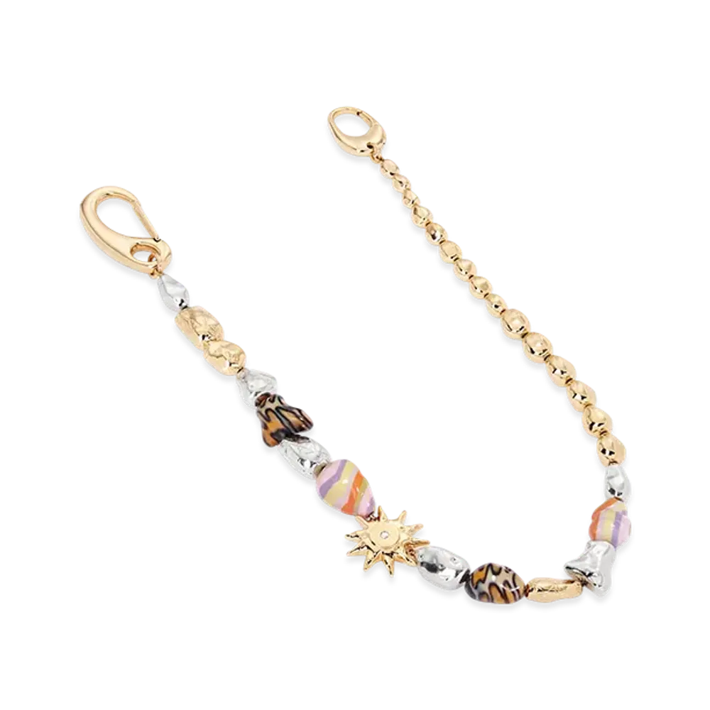 Dior x Lewis Hamilton Pants Chain with Resin Cabochons, Brass & Crystals "Gold/Silver/Multicolor"