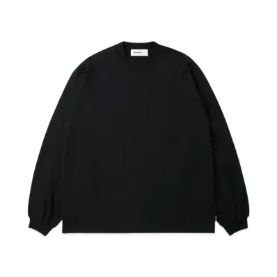everyone High-Gauge Cotton Long Sleeve Tee Shirt "Black"