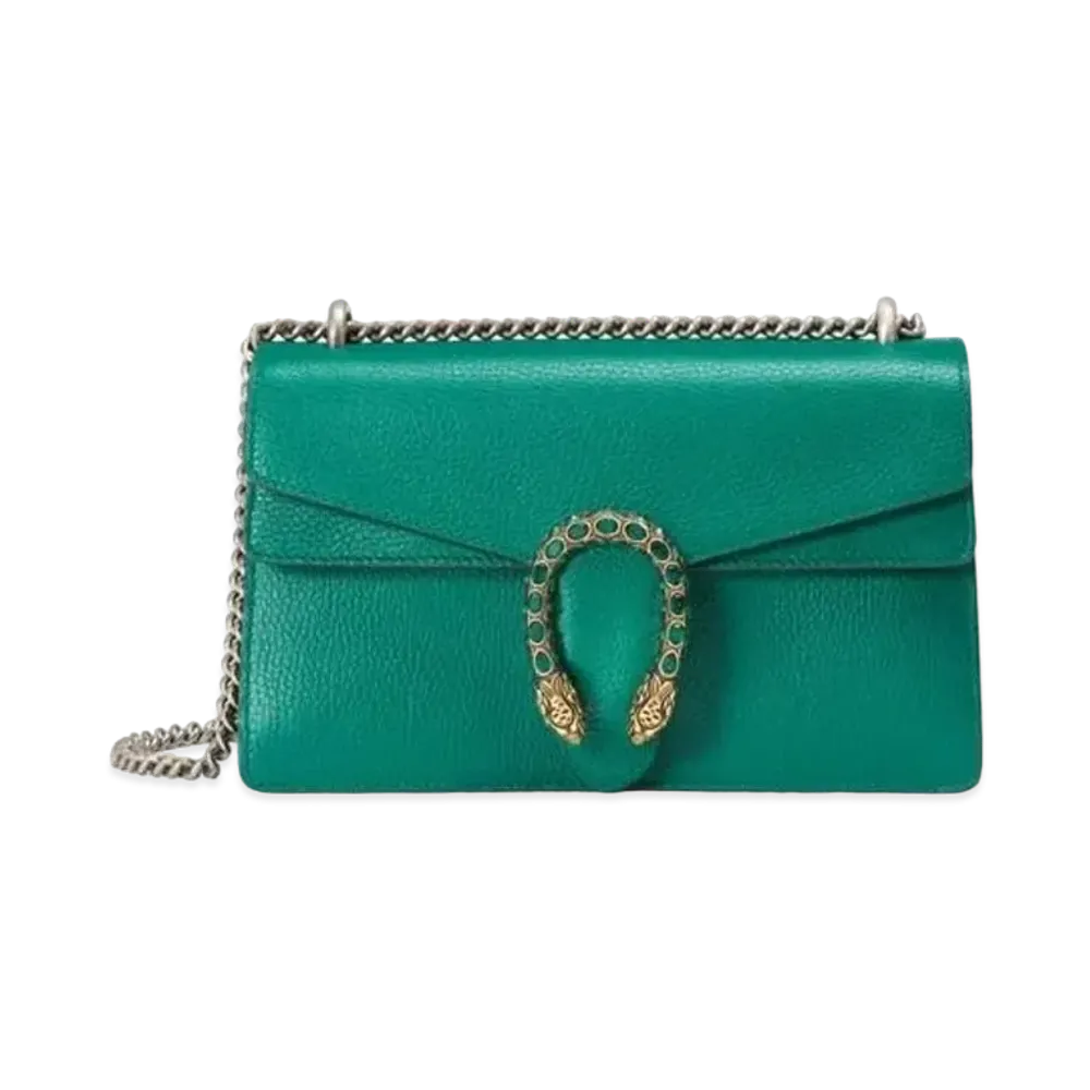 GUCCI Dionusose Leather Shoulder Bag "Emerald Green Leather"