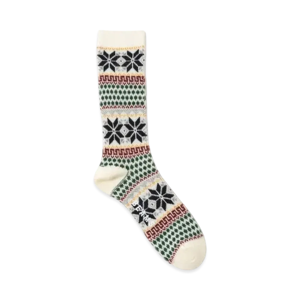 BEAMS Snow Jacquard Socks "OffWhite"
