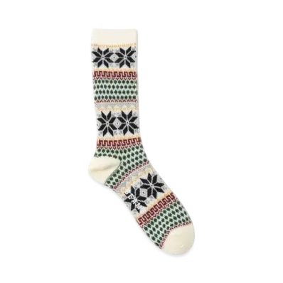 BEAMS Snow Jacquard Socks "OffWhite"