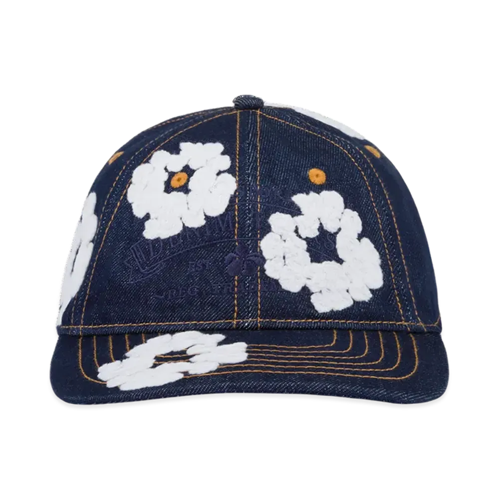 DENIM TEARS Denim Cotton Wreath Cap "Washed Indigo"