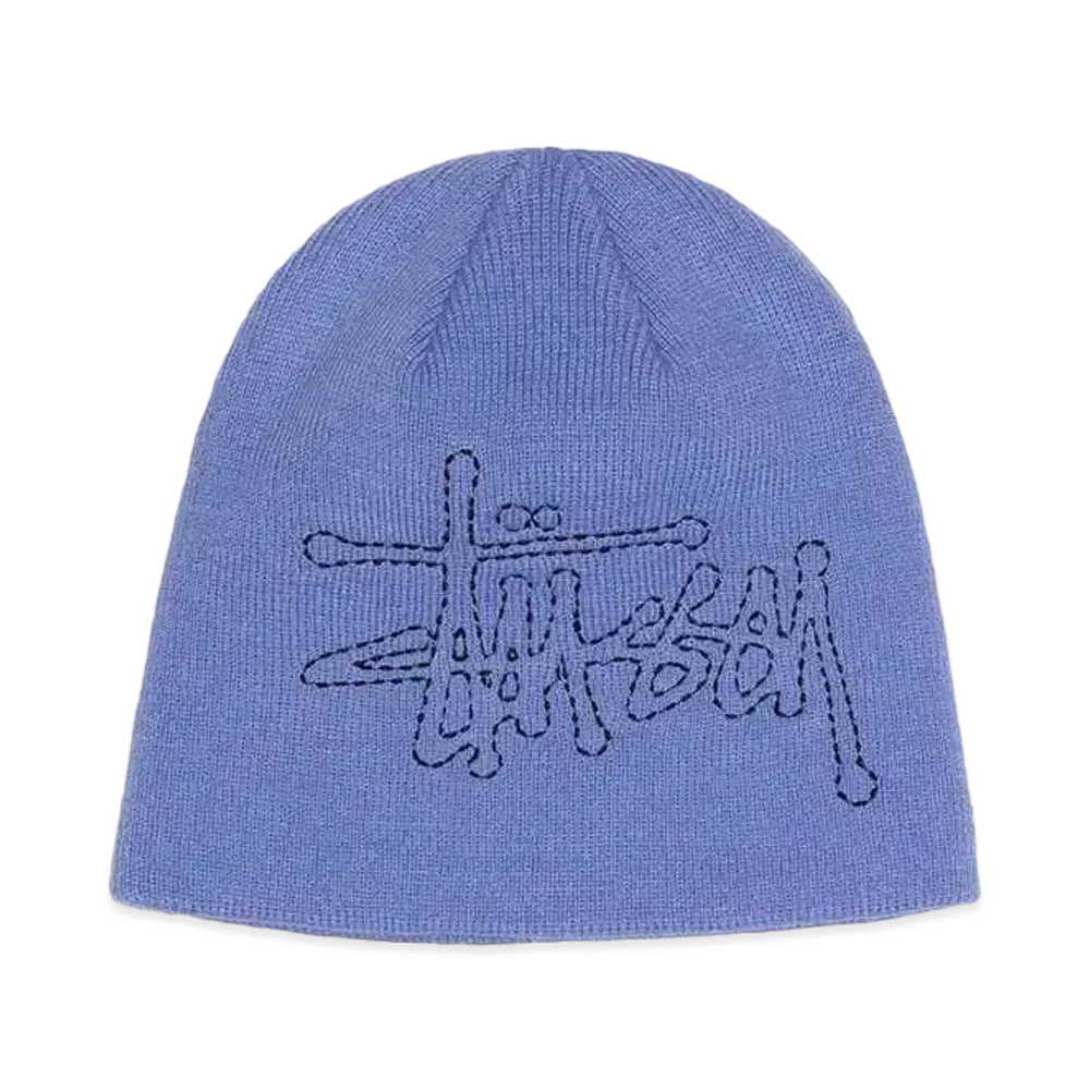Stussy Stitch Basic Logo Skullcap "Periwinkle"