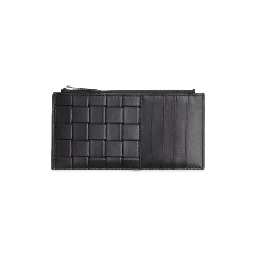 Bottega Veneta Zipped Card Holder "Black"