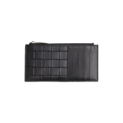 Bottega Veneta Zipped Card Holder "Black"