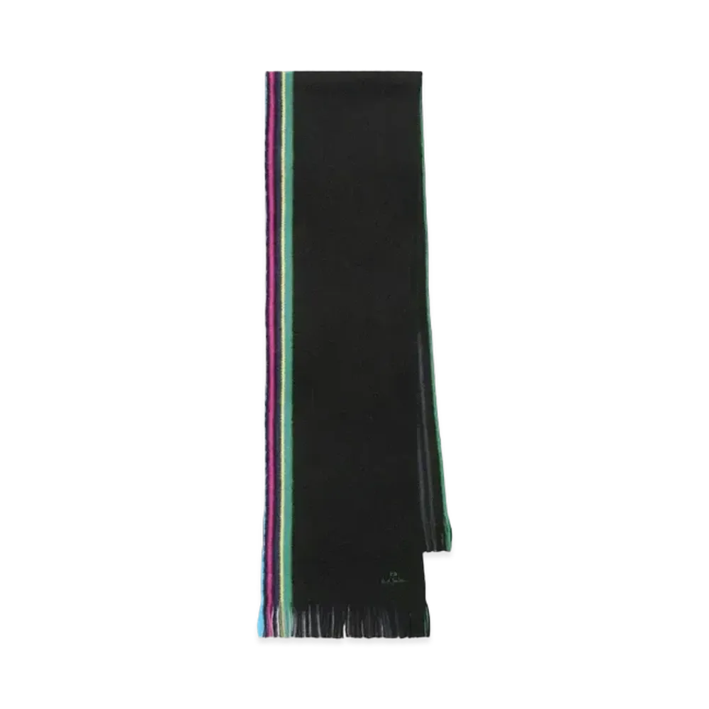 Paul Smith Sport Stripe Edge Muffler "Black"