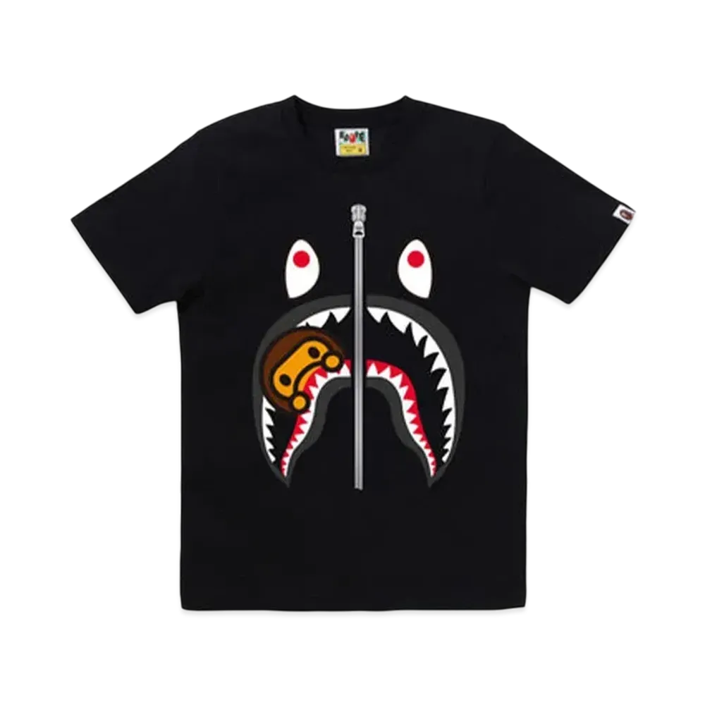 A BATHING APE Milo Shark Tee "Black"