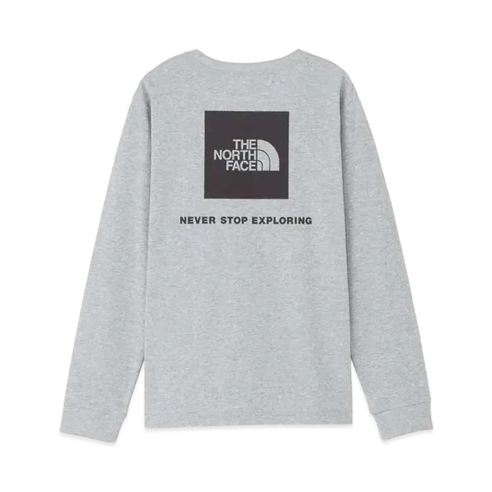 The North Face Long Sleeve Back Square Logo Tee "Mix Gray"