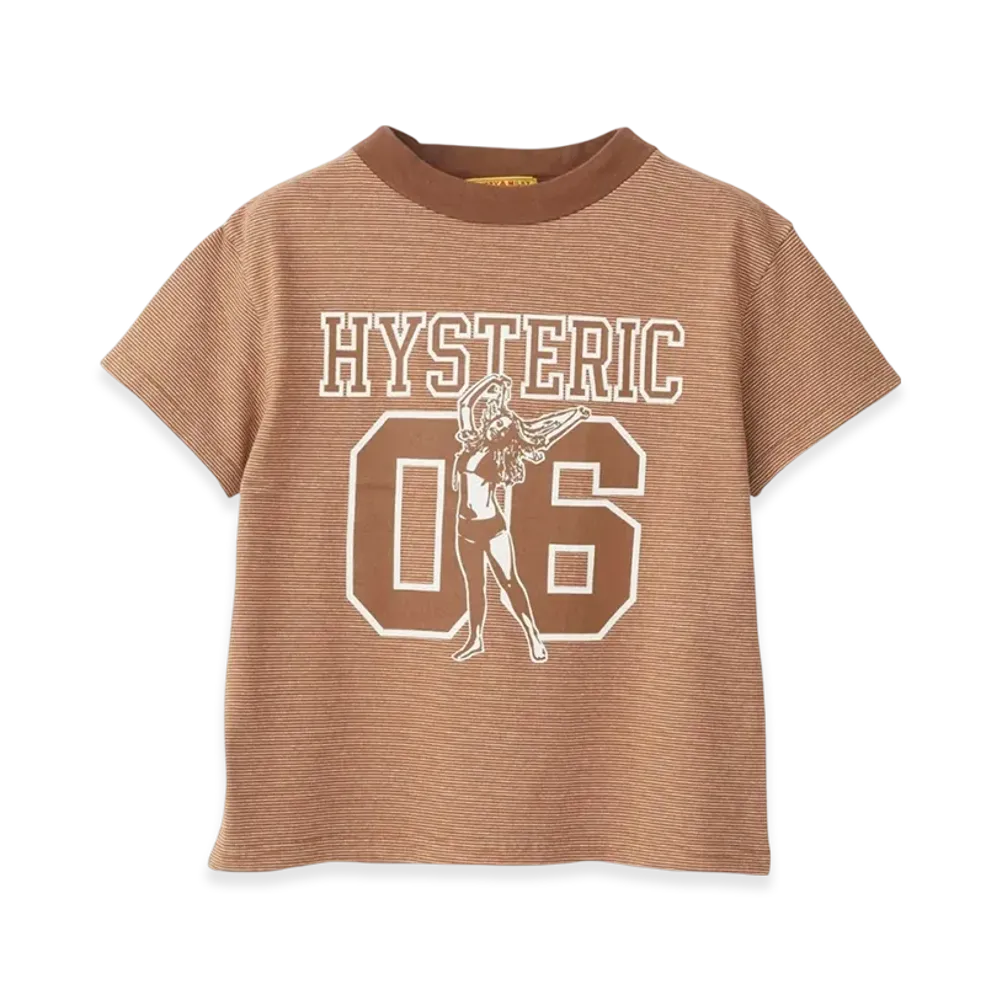 HYSTERIC GLAMOUR Number 6 Short T-Shirt "Brown"