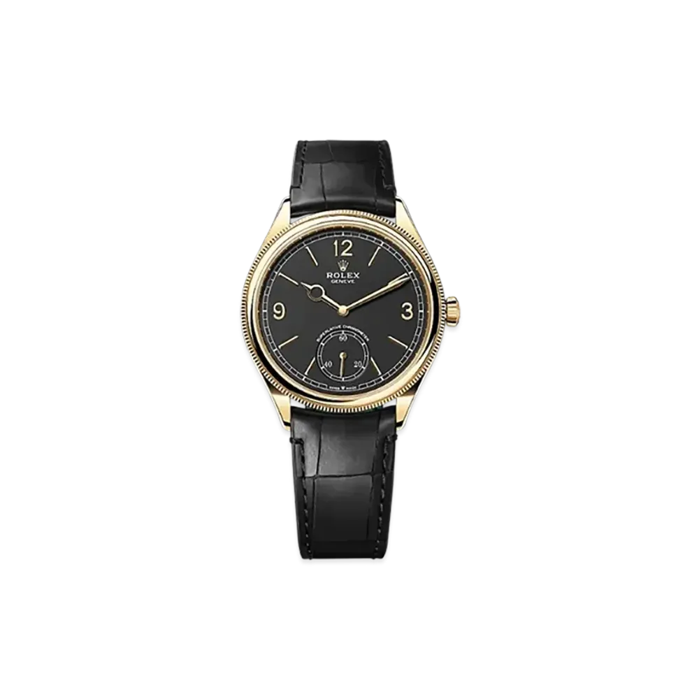 ROLEX 1908 39mm 18 ct Yellow Gold Polished 52508 "Intense Black"