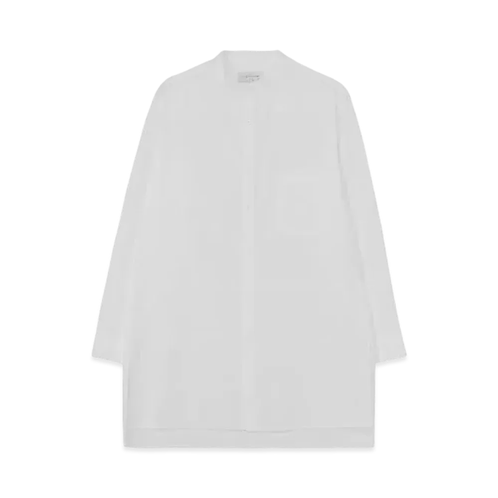 Yohji Yamamoto 100/2 Broad J-Narrow Standing Collar B "White"
