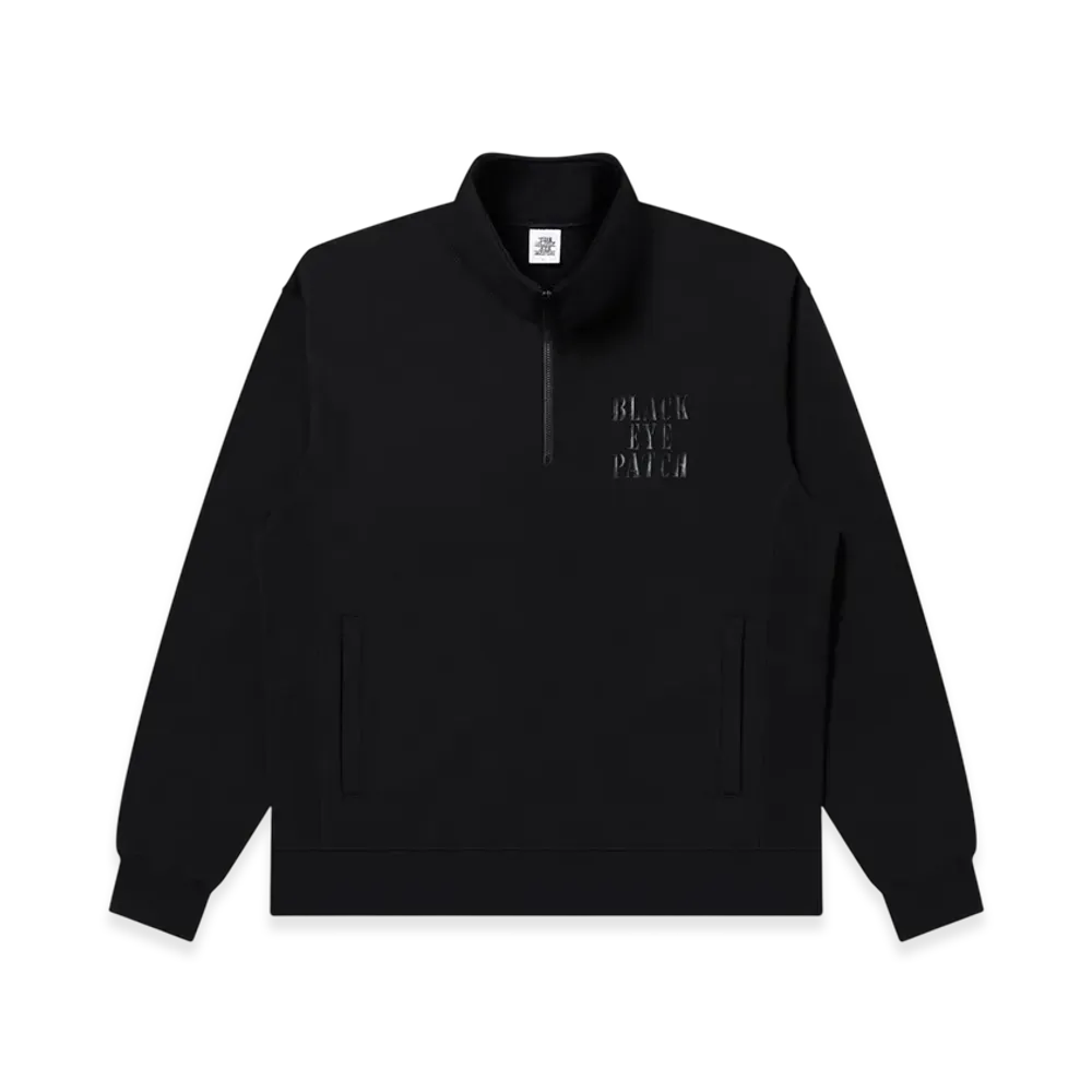 BlackEyePatch Stencil Logo Half Zip Pullover "Black"