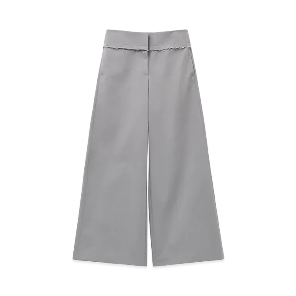 Alexander McQUEEN Wide Leg Military Pants "Gray"