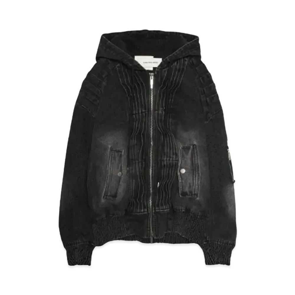 Feng Chen Wang DENIM FOLDING OVERSIZED JACKET "BLACK"
