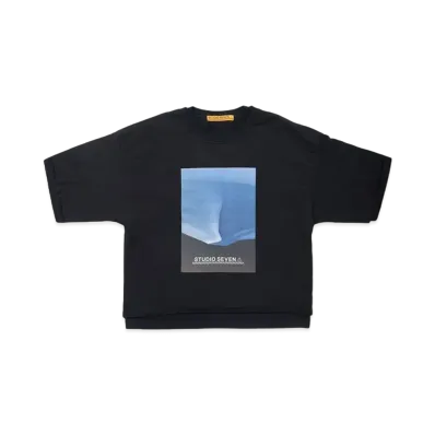 STUDIO SEVEN Big Layered SS Tee "BLACK"