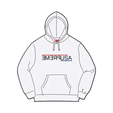 Supreme USA Hooded Sweatshirt "Grey"